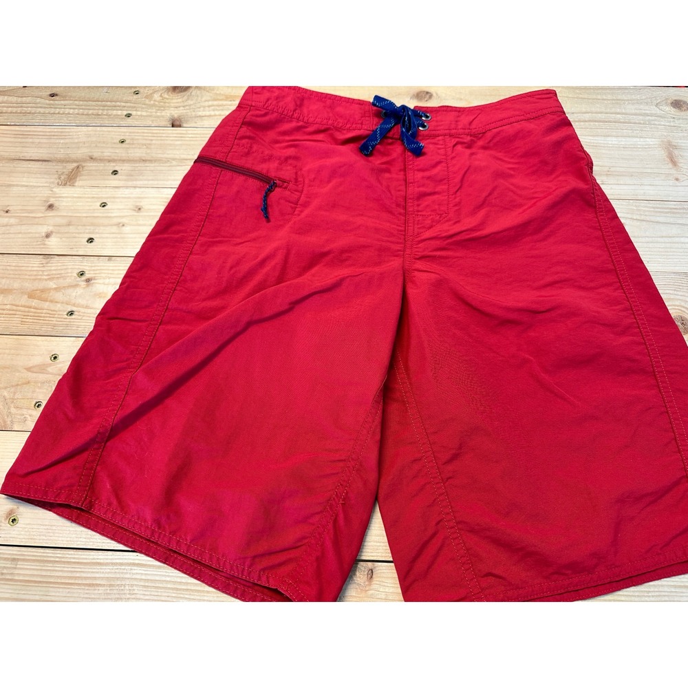 Patagonia Swim Trunks Red Beach Shorts Quick Dry Lightweight Size 28